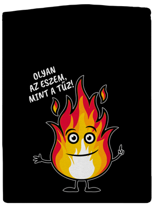 Olyan az eszem, mint a tűz! cipzáras férfi pulóver Black