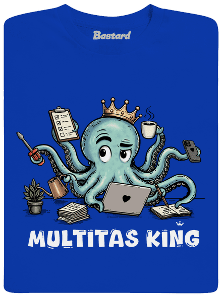 Multitas king férfi hosszú ujjú póló Royal Blue