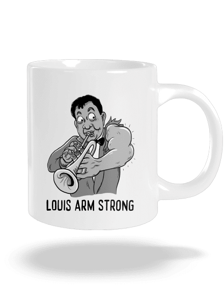 Louis Armstrong nagy bögre White
