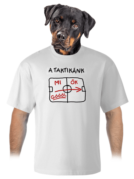 A taktikánk unisex túlméretezett póló White