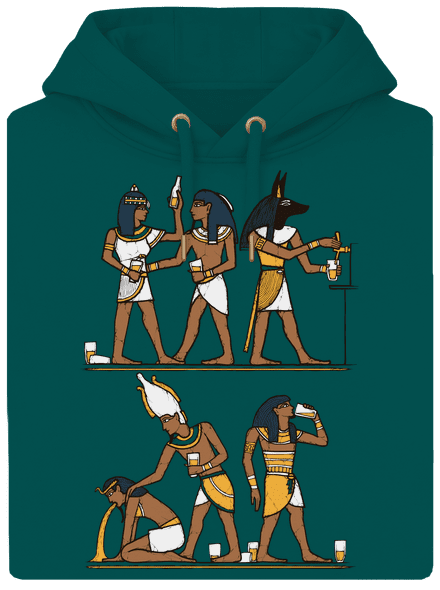 Egyiptomi parti unisex prémium pulóver Emerald Green