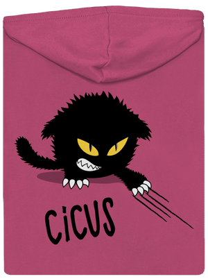 Cicus cipzáras női pulóver Magenta