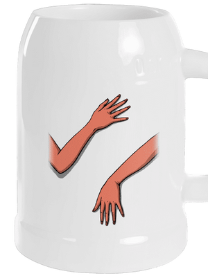 Nyugtalan kezek söröskorsó White