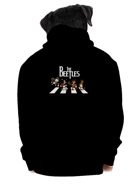 Beatles cipzáras férfi pulóver Black