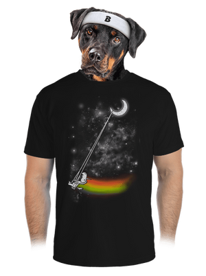 Unicorn universe férfi sportpóló Black