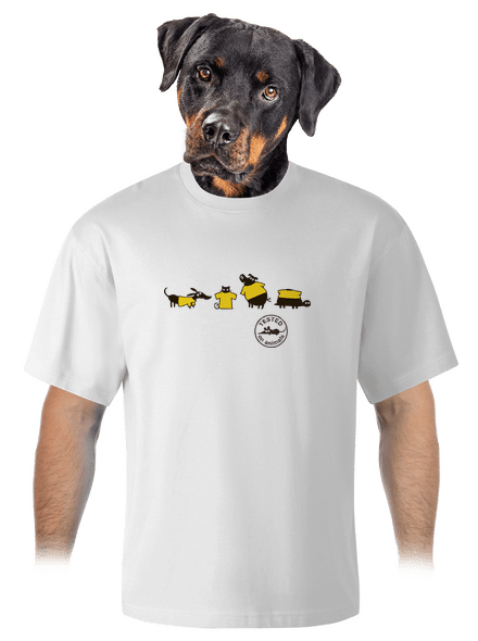 Állatokon tesztelve unisex túlméretezett póló White