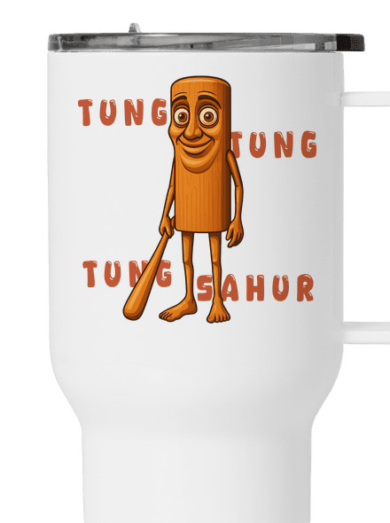 Tung Tung Tung Sahur – Italian Brainrot termosz bögre White