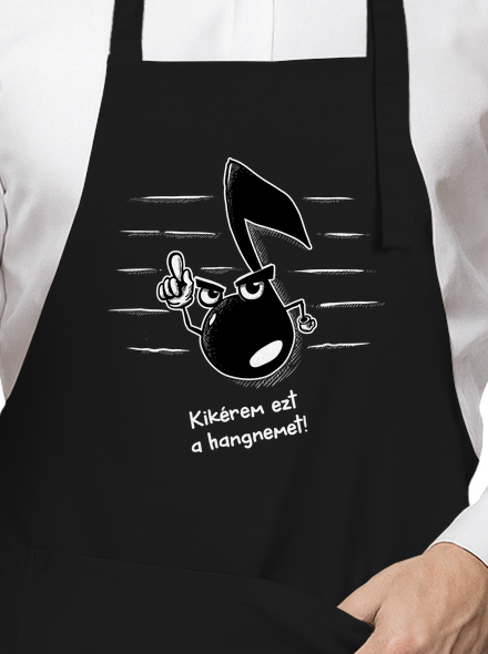 Hangnem kötény Black