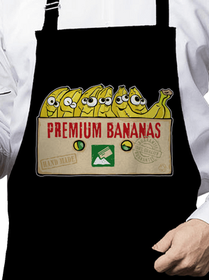 Premium Bananas kötény Black