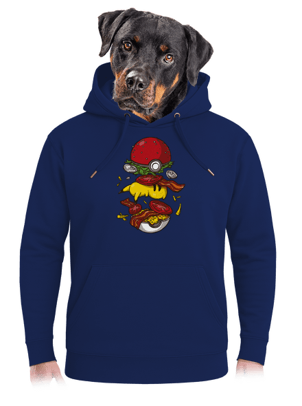 Pokémon burger unisex prémium pulóver Navy