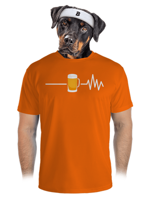 Beer help férfi sportpóló Neon Orange