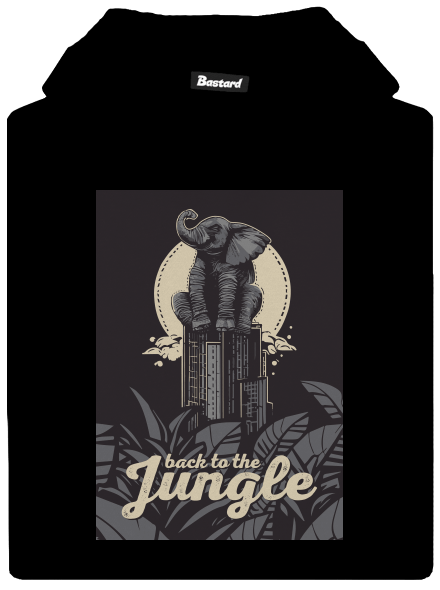 Back to the jungle gyerek kenguruzsebes pulóver Black