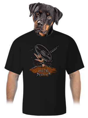 Metal detector unisex túlméretezett póló Black