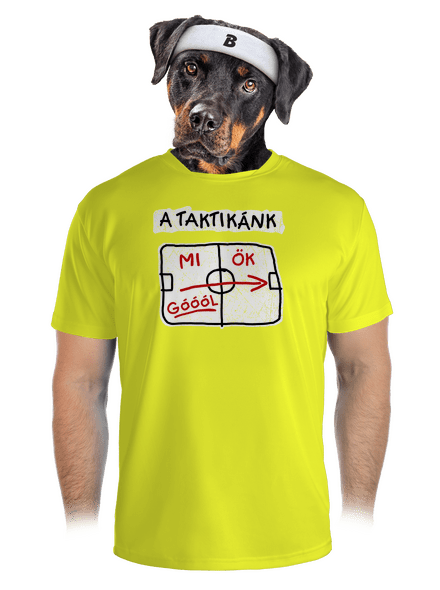A taktikánk férfi sportpóló Neon Yellow