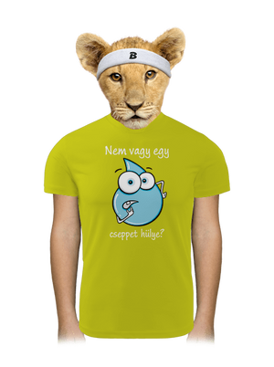 Nem vagy egy cseppet hülye? gyerek sport póló Neon Yellow