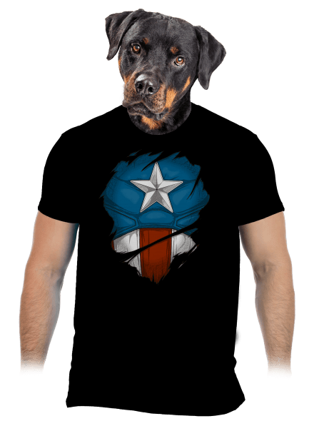 Captain inside férfi póló Black