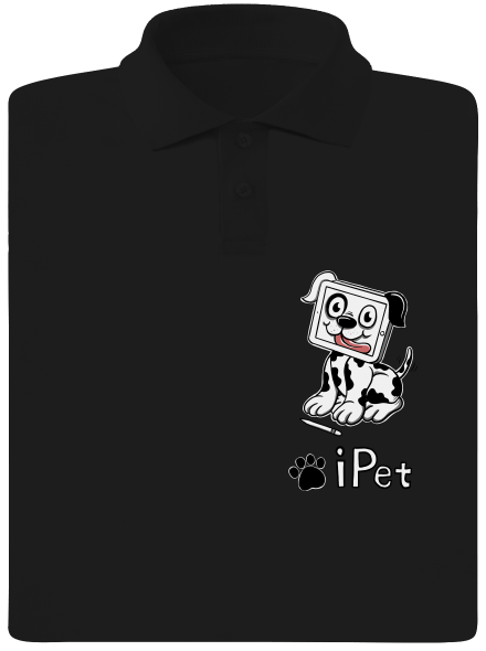 iPet férfi pólóingek Black