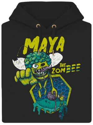 Zombee Maja unisex prémium pulóver Dark Black