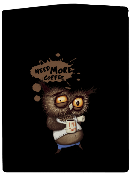 I need more coffee cipzáras női pulóver Black