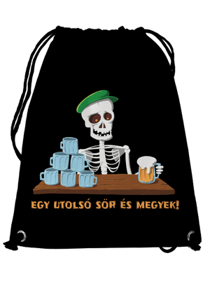 Egy utolsó sör és megyek hátizsák Black