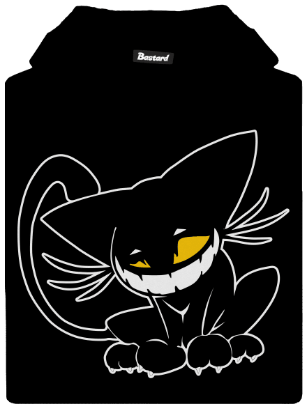 Evil cat gyerek kenguruzsebes pulóver Black