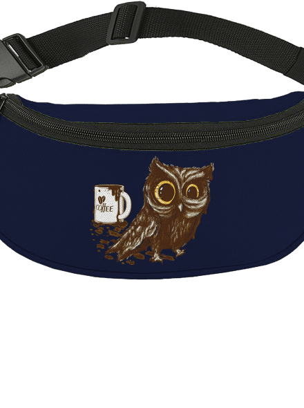 Koffeinfüggő bagoly övtáska French Navy