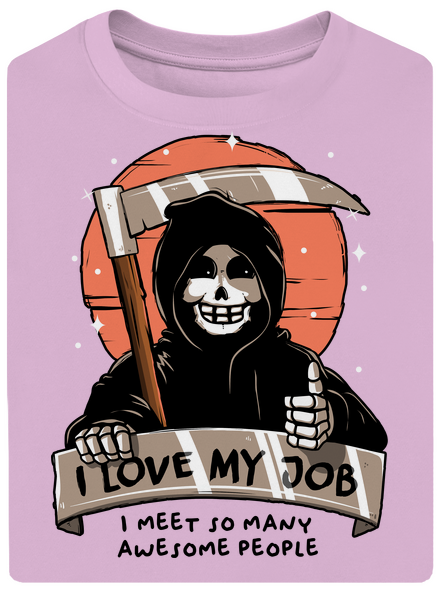 I love my job unisex túlméretezett póló Orchid