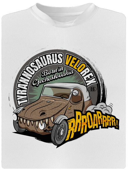 Tyrannosaurus Velorex férfi sportpóló White