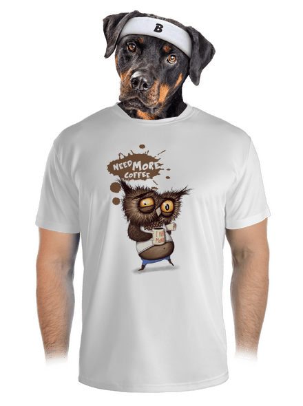 I need more coffee férfi sportpóló White