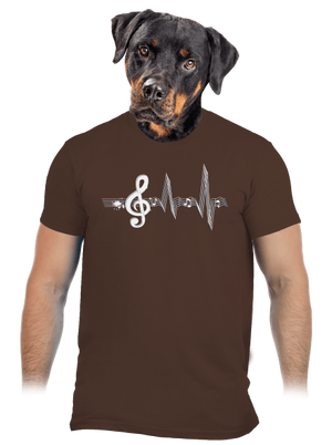 A zene az életem férfi póló Brown
