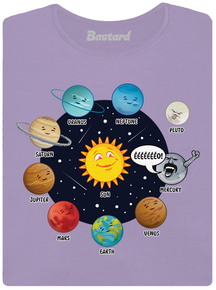 Mercury női póló elasztikus alsó szegéllyel Lavender