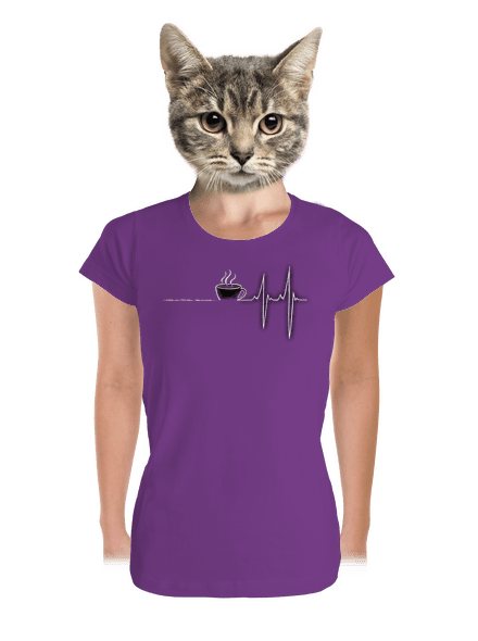 Coffee help prémium női póló Purple