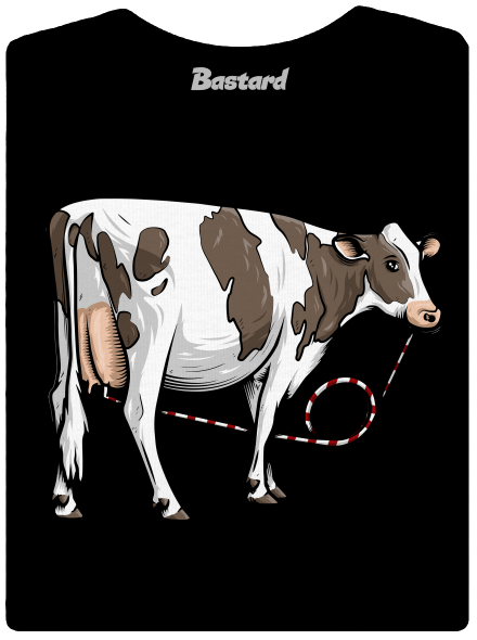 Cow drink prémium női póló Black