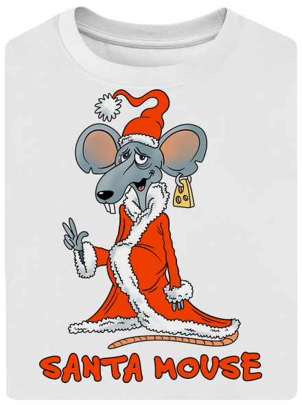 Santa mouse unisex túlméretezett póló White