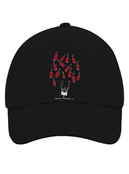 Boldog borász baseballsapka Black