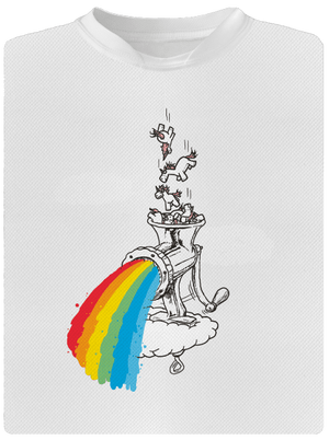 Hogyan készül a szivárvány gyerek sport póló White