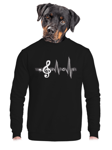 A zene az életem unisex crewneck Black
