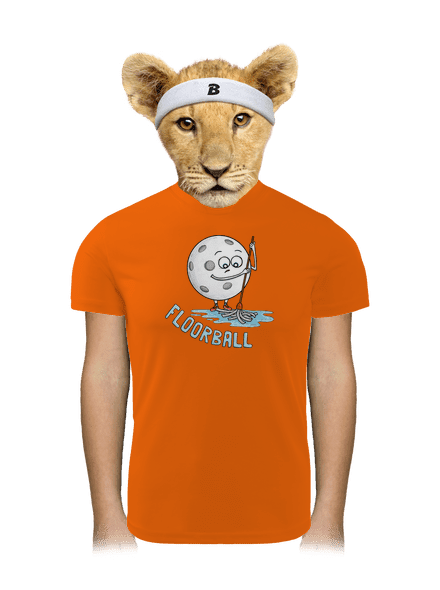 Floorball gyerek sport póló Neon Orange