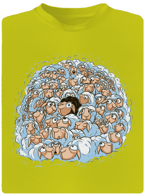 Nem megyek a tömeggel gyerek sport póló Neon Yellow