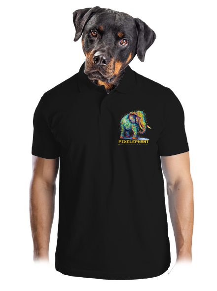Pixelephant férfi pólóingek Black