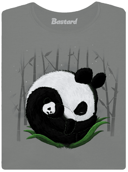 Két alvó panda női póló Dark Gray Melange
