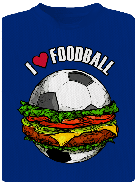 Foodball férfi sportpóló Royal Blue Mal