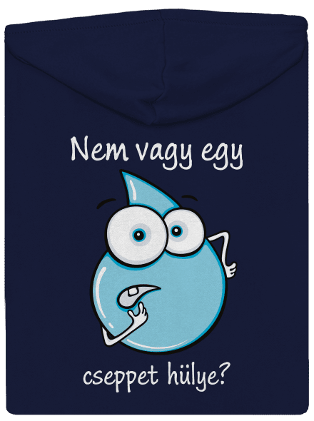 Nem vagy egy cseppet hülye? cipzáras férfi pulóver Navy