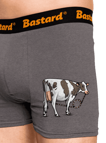 Cow drink boxeralsó Gray Melange
