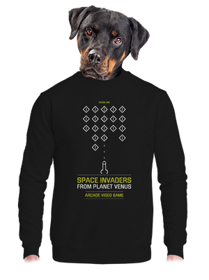 Space Invaders unisex crewneck Black