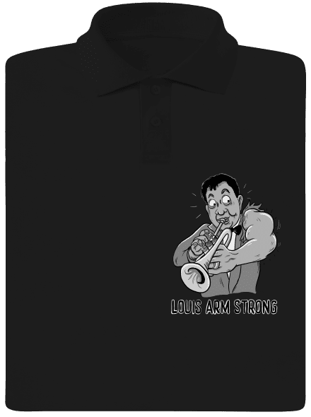 Louis Armstrong férfi pólóingek Black