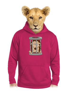 Sün a ketrecben gyerek kenguruzsebes pulóver Hot Pink