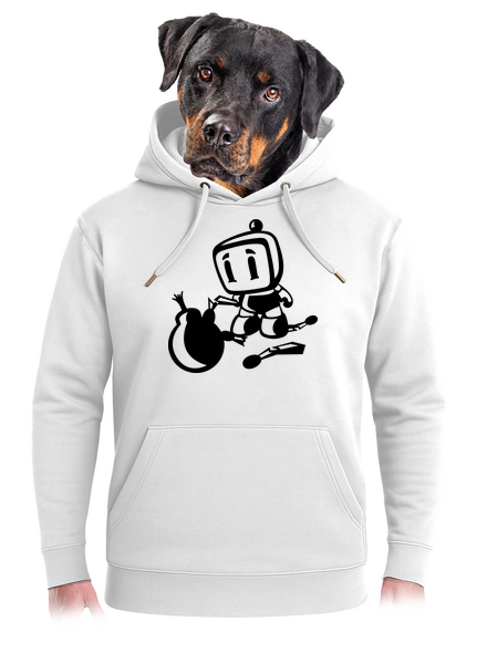 Bomberman unisex prémium pulóver Snowwhite