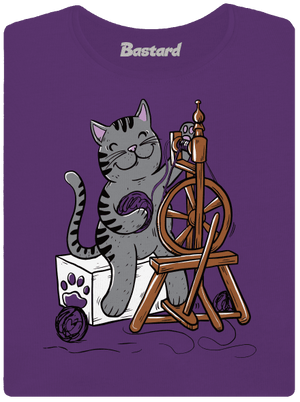 Dorombol a macska prémium női póló Purple