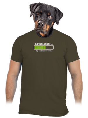 Gondolkodom férfi póló Urban Khaki